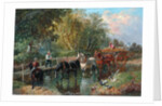 Crossing the Stream by John Frederick Herring Jnr