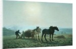 Horses in a Field, 1873 by Jules Leon Montigny