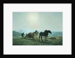 Horses in a Field, 1873 by Jules Leon Montigny