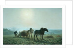 Horses in a Field, 1873 by Jules Leon Montigny