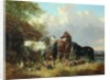 Three Horses with Pigs by John Frederick Herring Jnr