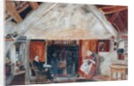 Interior of Cruck Cottage, possibly Shipley Glen by English School