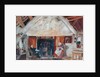 Interior of Cruck Cottage, possibly Shipley Glen by English School