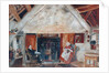 Interior of Cruck Cottage, possibly Shipley Glen by English School