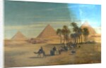 The Pyramids of Giza, Egypt by August Albert Zimmermann