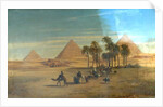 The Pyramids of Giza, Egypt by August Albert Zimmermann