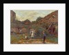 Scene in farmyard with children picking fruit, 1901 by Charles James