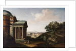 Capriccio view of the Pantheon, figures and an aqueduct, c.1760 by English School