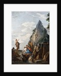 Capriccio with the preaching of St. John the Baptist, the Pyramid of Cestius and other classical monuments, 1745 by Giovanni Paolo Pannini or Panini