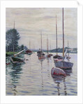 Boats Anchored on the Seine by Gustave Caillebotte