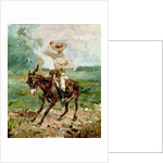 Raoul Tapie de Celeyran on a Donkey by Henri de Toulouse-Lautrec