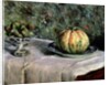Melon and Fruit Bowl with Figs, 1880-82 by Gustave Caillebotte