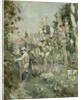 Young Boy in the Hollyhocks by Berthe Morisot