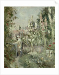 Young Boy in the Hollyhocks by Berthe Morisot