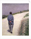 Pere Magloire on the Road to Saint-Clair, Etretat, 1884 by Gustave Caillebotte
