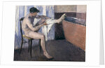 Man drying his leg, 19th century by Gustave Caillebotte