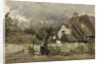 Thatched cottage in Picardie by Jean Baptiste Camille Corot