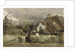 Thatched cottage in Picardie by Jean Baptiste Camille Corot