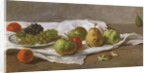 Apples, pears and grapes by Gustave Courbet