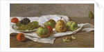 Apples, pears and grapes by Gustave Courbet