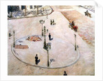 Traffic Island on Boulevard Haussmann, 1880 by Gustave Caillebotte