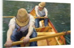 Boaters Rowing on the Yerres, 1877 by Gustave Caillebotte