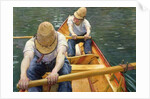 Boaters Rowing on the Yerres, 1877 by Gustave Caillebotte