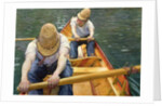 Boaters Rowing on the Yerres, 1877 by Gustave Caillebotte