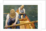 Boaters Rowing on the Yerres, 1877 by Gustave Caillebotte