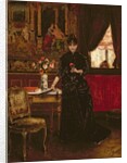 Woman with a carnation by Alfred Emile Stevens