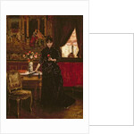 Woman with a carnation by Alfred Emile Stevens