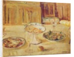 Bowls of fruit and biscuits and wineglass by Edouard Vuillard