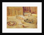Bowls of fruit and biscuits and wineglass by Edouard Vuillard