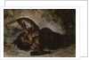 Tiger attacking a horse by Ferdinand Victor Eugene Delacroix