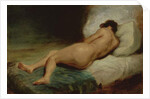 Nude woman lying on a bed, c.1824-26 by Ferdinand Victor Eugene Delacroix