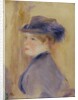 Woman in Blue with a Plumed Hat, c.1875 by Pierre Auguste Renoir