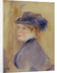 Woman in Blue with a Plumed Hat, c.1875 by Pierre Auguste Renoir
