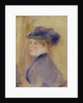 Woman in Blue with a Plumed Hat, c.1875 by Pierre Auguste Renoir