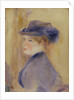 Woman in Blue with a Plumed Hat, c.1875 by Pierre Auguste Renoir