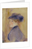 Woman in Blue with a Plumed Hat, c.1875 by Pierre Auguste Renoir