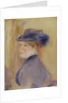 Woman in Blue with a Plumed Hat, c.1875 by Pierre Auguste Renoir