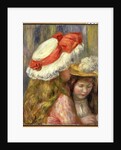 Two Girls with Hats, c.1890 by Pierre Auguste Renoir