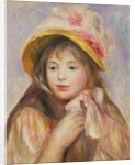 Girl with Pink Bonnet, c.1890 by Pierre Auguste Renoir