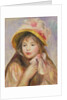Girl with Pink Bonnet, c.1890 by Pierre Auguste Renoir