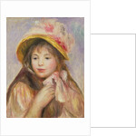 Girl with Pink Bonnet, c.1890 by Pierre Auguste Renoir