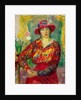 Girl in a Red Dress and Hat by William James Glackens