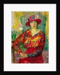 Girl in a Red Dress and Hat by William James Glackens