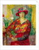 Girl in a Red Dress and Hat by William James Glackens