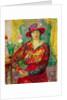 Girl in a Red Dress and Hat by William James Glackens