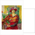 Girl in a Red Dress and Hat by William James Glackens